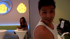 BigNaturals: Bella Blaze wearing shorts cum on tits