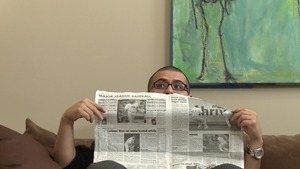 Big Tits at Work: Tattooed Jenna Presley feet licking