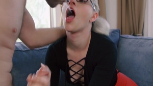 JamesDeen: Nikki Snow in the underwear goes wild on cock