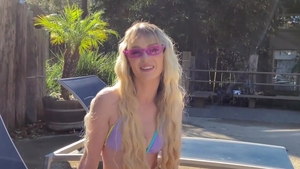 BJ Raw - Blonde haired Lilly Bell receiving facial